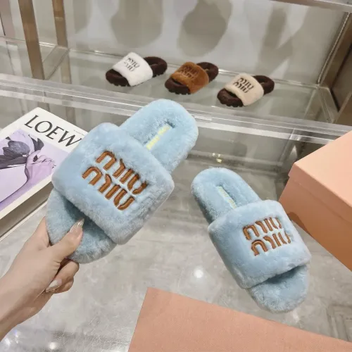 Replica MIU MIU Slippers For Women #1481844 $92.00 USD for Wholesale