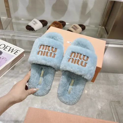 Replica MIU MIU Slippers For Women #1481844 $92.00 USD for Wholesale