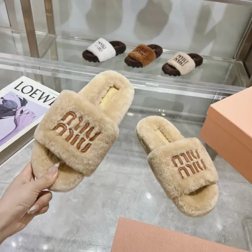 Replica MIU MIU Slippers For Women #1481845 $92.00 USD for Wholesale