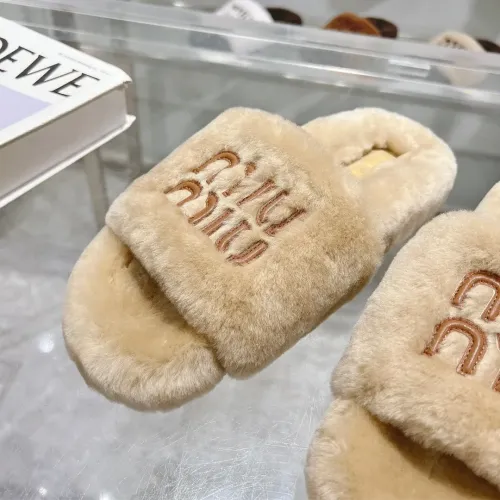 Replica MIU MIU Slippers For Women #1481845 $92.00 USD for Wholesale