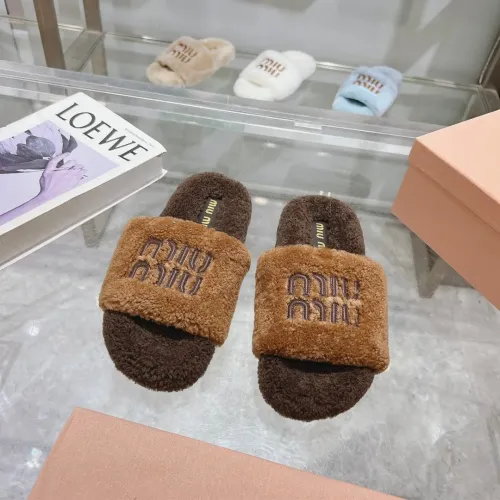 Replica MIU MIU Slippers For Women #1481846 $92.00 USD for Wholesale