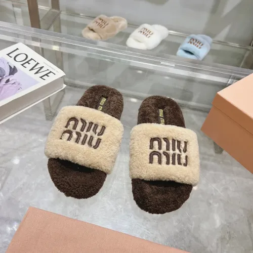 Replica MIU MIU Slippers For Women #1481847 $92.00 USD for Wholesale