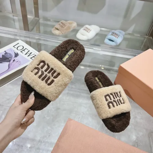 Replica MIU MIU Slippers For Women #1481847 $92.00 USD for Wholesale