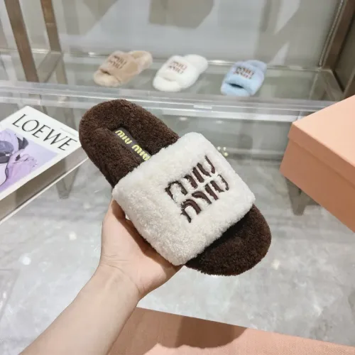 Replica MIU MIU Slippers For Women #1481848 $92.00 USD for Wholesale