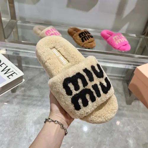 Replica MIU MIU Slippers For Women #1481850 $92.00 USD for Wholesale