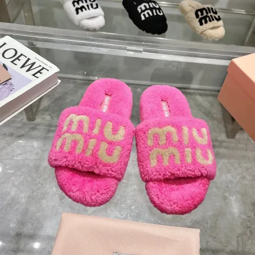 Replica MIU MIU Slippers For Women #1481851 $92.00 USD for Wholesale