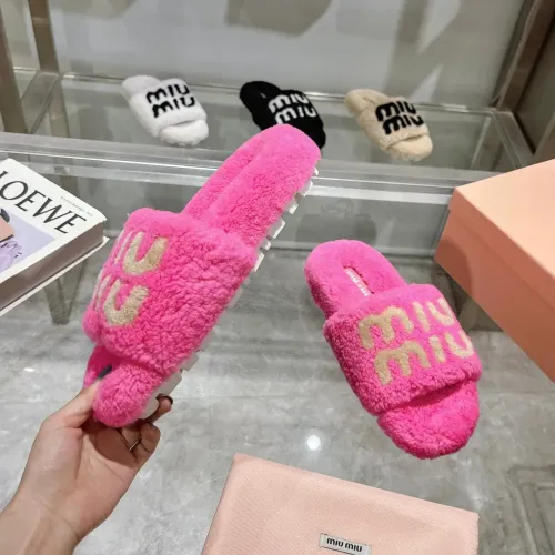 Replica MIU MIU Slippers For Women #1481851 $92.00 USD for Wholesale