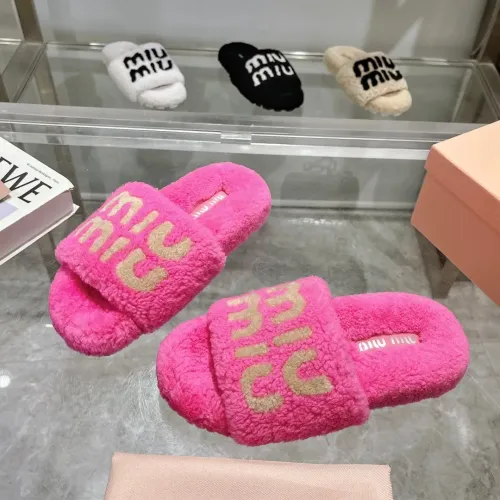 Replica MIU MIU Slippers For Women #1481851 $92.00 USD for Wholesale