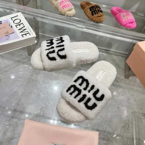 Wholesale MIU MIU Slippers For Women #1481853 $92.00 USD, Wholesale Quality Replica MIU MIU Slippers
