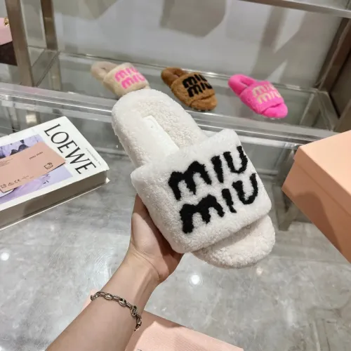 Replica MIU MIU Slippers For Women #1481853 $92.00 USD for Wholesale