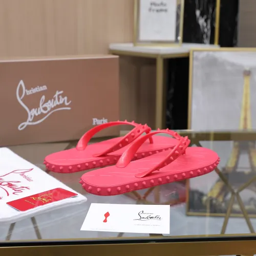Replica Christian Louboutin CL Slippers For Women #1481889 $64.00 USD for Wholesale