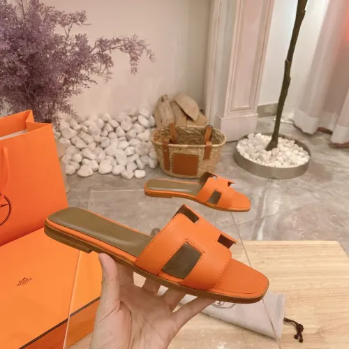 Replica Hermes Slippers For Women #1481963 $76.00 USD for Wholesale