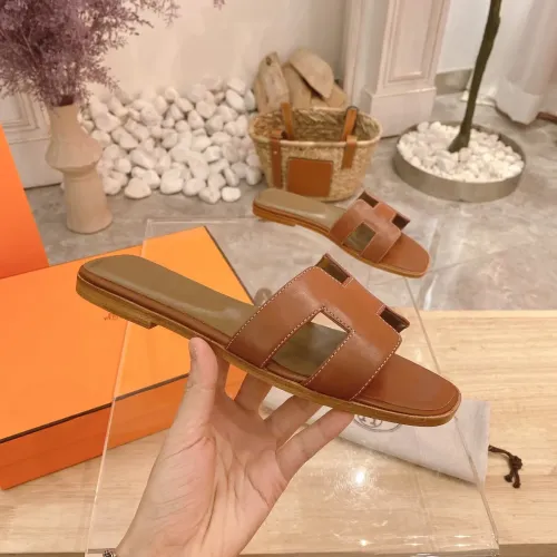 Replica Hermes Slippers For Women #1481965 $76.00 USD for Wholesale