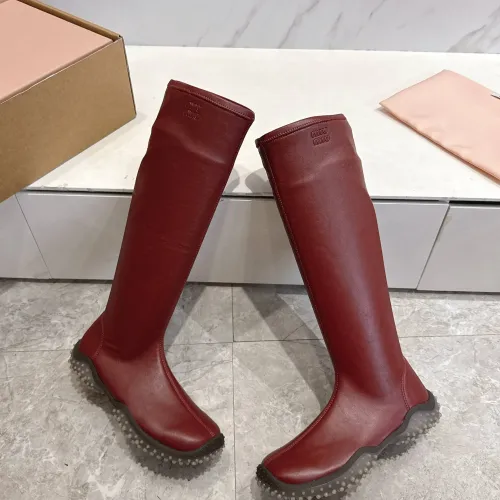 Replica MIU MIU Boots For Women #1482078 $105.00 USD for Wholesale