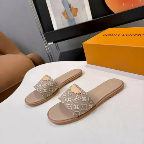Wholesale Louis Vuitton Slippers For Women #1482129 $85.00 USD, Wholesale Quality Replica Louis Vuitton Slippers