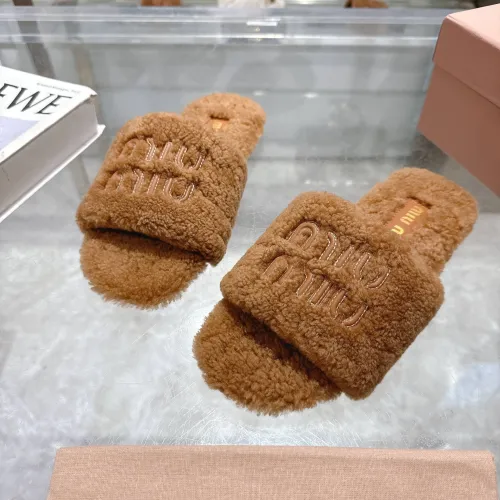 Replica MIU MIU Slippers For Women #1482317 $88.00 USD for Wholesale