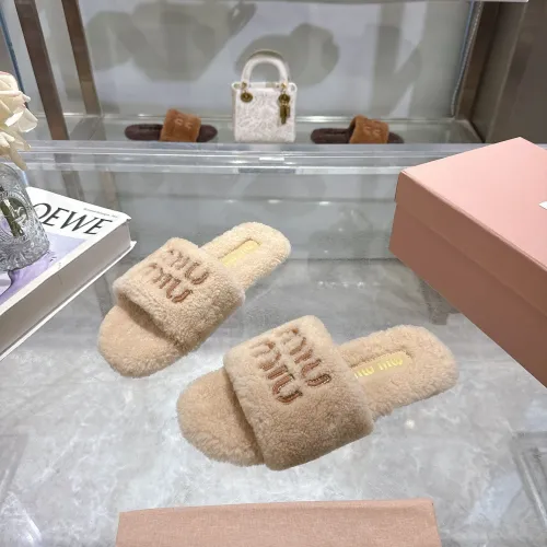 Wholesale MIU MIU Slippers For Women #1482318 $88.00 USD, Wholesale Quality Replica MIU MIU Slippers