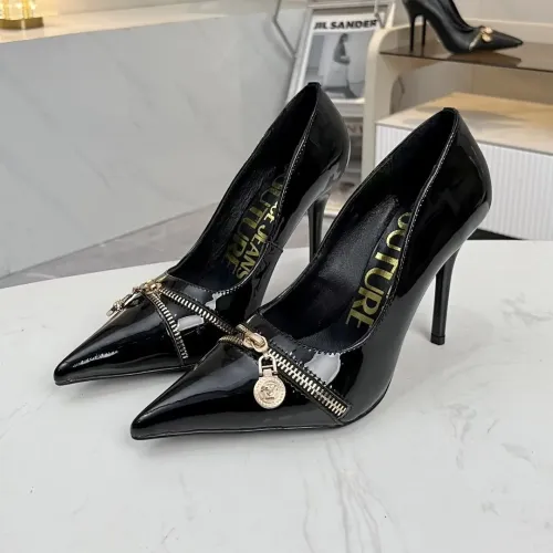 Wholesale Versace High-Heeled Shoes For Women #1482836 $82.00 USD, Wholesale Quality Replica Versace High-Heeled Shoes
