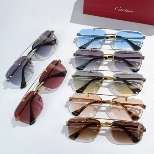Replica Cartier AAA Quality Sunglassess #1483049 $60.00 USD for Wholesale