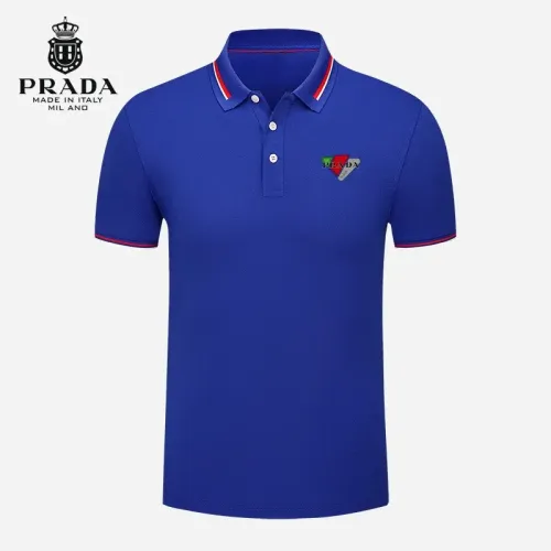 Wholesale Prada T-Shirts Short Sleeved For Men #1483282 $29.00 USD, Wholesale Quality Replica Prada T-Shirts