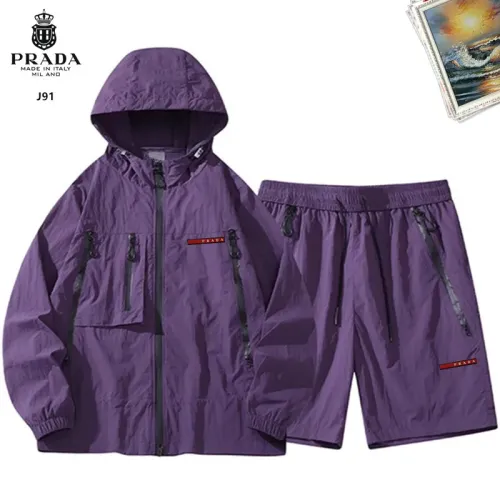 Wholesale Prada Tracksuits Long Sleeved For Men #1483485 $60.00 USD, Wholesale Quality Replica Prada Tracksuits
