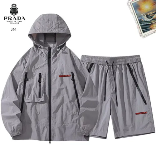 Wholesale Prada Tracksuits Long Sleeved For Men #1483486 $60.00 USD, Wholesale Quality Replica Prada Tracksuits