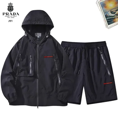 Wholesale Prada Tracksuits Long Sleeved For Men #1483487 $60.00 USD, Wholesale Quality Replica Prada Tracksuits