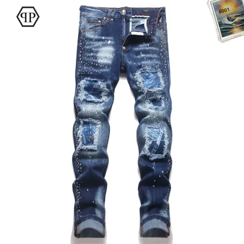 Wholesale Philipp Plein PP Jeans For Men #1483622 $48.00 USD, Wholesale Quality Replica Philipp Plein PP Jeans