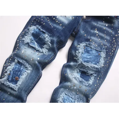 Replica Philipp Plein PP Jeans For Men #1483622 $48.00 USD for Wholesale