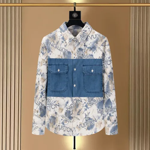Wholesale Louis Vuitton LV Shirts Long Sleeved For Men #1483707 $45.00 USD, Wholesale Quality Replica Louis Vuitton LV Shirts