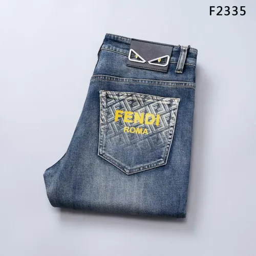 Wholesale Fendi Jeans For Men #1483997 $45.00 USD, Wholesale Quality Replica Fendi Jeans
