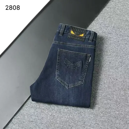 Wholesale Fendi Jeans For Men #1483998 $45.00 USD, Wholesale Quality Replica Fendi Jeans