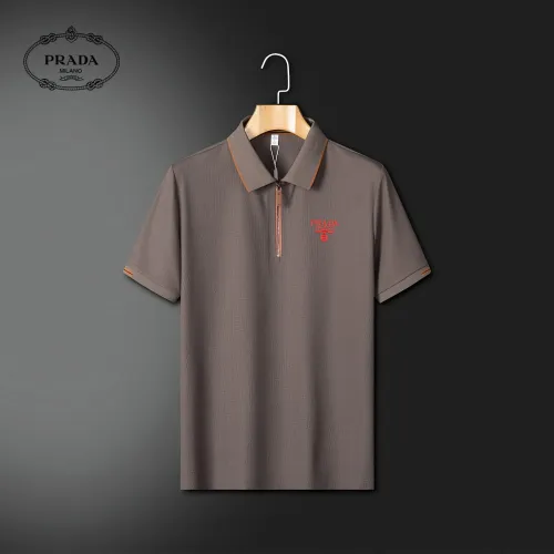 Wholesale Prada T-Shirts Short Sleeved For Men #1484027 $42.00 USD, Wholesale Quality Replica Prada T-Shirts