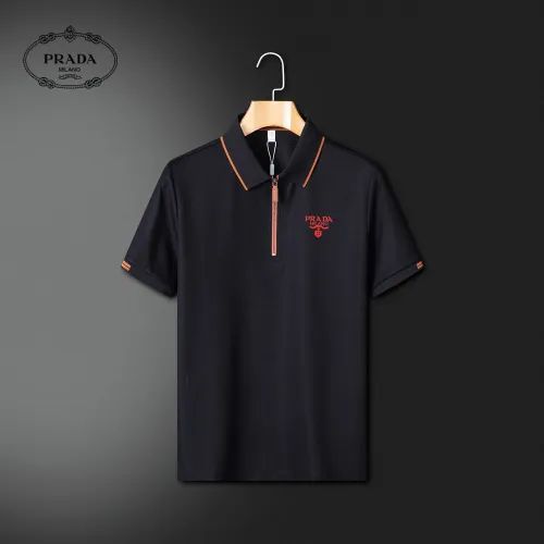 Wholesale Prada T-Shirts Short Sleeved For Men #1484030 $42.00 USD, Wholesale Quality Replica Prada T-Shirts