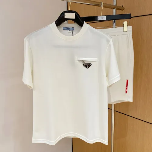 Wholesale Prada Tracksuits Short Sleeved For Men #1484302 $105.00 USD, Wholesale Quality Replica Prada Tracksuits