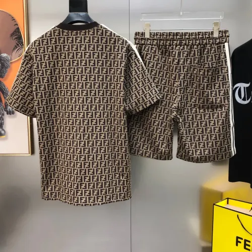Replica Fendi Tracksuits Short Sleeved For Men #1484716 $88.00 USD for Wholesale