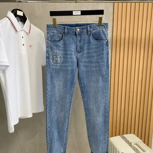 Replica Hermes Jeans For Men #1484737 $92.00 USD for Wholesale