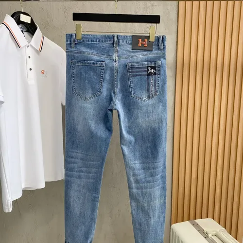 Replica Hermes Jeans For Men #1484737 $92.00 USD for Wholesale