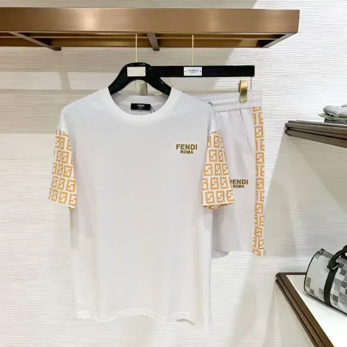 Wholesale Fendi Tracksuits Short Sleeved For Men #1484931 $112.00 USD, Wholesale Quality Replica Fendi Tracksuits
